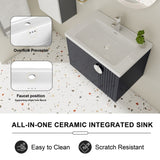 28 Inch Bathroom Vanity with Ceramic Sink, For Small Bathroom, Bathroom Vanity with Soft Close Door W999P146021