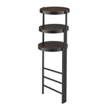 Black and Walnut 3-tier Foldable Plant Stand B062P185701