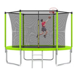 ZNTS 10FT Trampoline for Kids, Basketball Hoop and Ladder, Outdoor Kids Trampoline with Safety 41678425