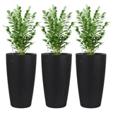 Indoor/Outdoor Modern The appearance is made of imitation rattan Design Planter,22.5 inch Black W2885P253132