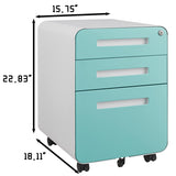 3 Drawer Mobile File Cabinet Under Desk Office,Simple Style Versatile Storage Cabinet for W1247P189967