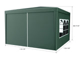 3 * 3m 4 sided , spiral tube pergola made of green PE fabric, 10'x10 'party tent with 4 81246645