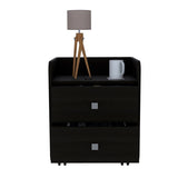 York Nightstand, Superior Top, Two Drawers, Four Casters B128P148846