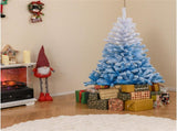 5ft Blue&White Xmas Tree - Flocked Snow-Melt Design, Sturdy Metal Stand, 456 Tips, Fireproof & 17188165
