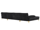 U-Shaped 4-Seat Indoor Modular Sofa Black--Same type97152732 36749210
