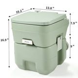 ZNTS 5 Gallon Portable Toilet, Flush Potty, Travel Camping Outdoor W2181P154821