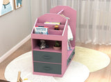 Kids Costume Organizer Costume RackKids ArmoireOpen Hanging Armoire Closet with Mirror-PINK 17806571