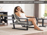 Mid-Century Modern Fabric Lounge Chair, Single Sofa Chair Armrests, Upholstered Lounge Chair W1249P479873