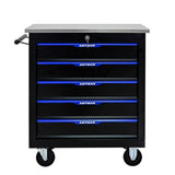 5 DRAWERS MULTIFUNCTIONAL TOOL CART WITH WHEELS-BLACKBLUE W1102P182232