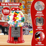 15 Inch Commercial Red Big Gumball Machine With Stand Key-Operated Uncharged Candy Dispenser Machine W2841P284378