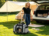 Multi-Way Portable Pet Rolling Carrier Trolley, Aluminum Alloy Frame Collapsible Pet Travel Bag with 68569841