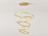 Modern 5 Rings Chandelier with Remote Control, Dimmable LED Chandelier with 3 Color Temperature, W5008P541398