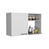 Napoles 2 Wall Cabinet, Open Storage Shelves, Single Door White B200P242414