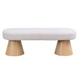 Dining Bench for Dining Room, Upholstered Bedroom End of Bed Entryway Bench Fabric Ottoman for N779P253575W