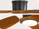 52-Inch Smart Ceiling Fan With Light and Remote,3 ABS Blades,18W Dimmable LED,With W934P336570