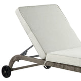 Salena Beige Fabric & Gray Finish Patio Sun Lounge B2726P265738
