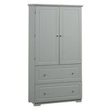 ZNTS Wide Bathroom Storage Cabinet, Freestanding Storage Cabinet with Two Drawers and Adjustable Shelf, WF312729AAE