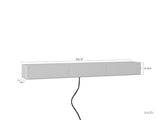 Floating TV Stand,Wall Mounted TV Shelf with Led Lights & Power Outlet,Fluted TV Cabinet for tv W1321P462640