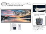 92" 169 80" x 45" Viewing Area Motorized Projector Screen with Remote Control Matte White 38942833