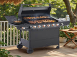 6 Burner BBQ Propane Gas Grill with Side Burner 72000 BTU Output Stainless Steel Barbecue Grill with 66947950