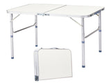 90 x 60 x 70cm Home Use Aluminum Alloy Folding Table White 44193343