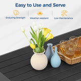 All-Weather Aluminum Outdoor Coffee Table, Modern Coffee Table for Outside, Rectangle Patio Coffee B082P232964