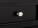 2pcs Country Style Two-Tier Night Tables Large Size Black 71235334