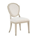 Contemporary Light Oak Finish Chenille Upholstered Wooden Side Chairs Set of 2 Dining Furniture B011P318937