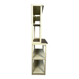 39.37" White and Rustic Brown color 5-Tier Bakers Rack for Kitchen with Storage, Coffee Bar, Kitchen W1412P230434