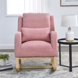 Welike 27.5 "W Modern Accent High Back Living Room Casual Armchair Rocker with One Lumbar W834105961