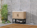 36" Bathroom Vanity White Ceramic Sink & Hot and Cold Faucet , Freestanding Bathroom Cabinet W688P224379