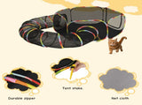 Outdoor Cat Enclosures with Tunnel, Portable Cat Play Tent Indoor Outdoor, Cat Playpen Enclosed 02353879