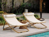 TREXM 2-Pieces Outdoor Folding Chair, Rattan-Wrapped Patio Chair with Adjustable Backrest, Thick N715P428435V