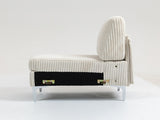 Modular Sectional Sofa Armless Seat Module, Corduroy Sectional Couch, Single Couch Modular Armless W3098P257002