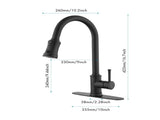 Single Handle High Arc Pull Out Kitchen Faucet,Single Level Stainless Steel Kitchen Sink Faucets 75411374