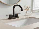 2 Handles Bathroom Sink Faucet, Oil Rubbed Bronze Centerset RV Bathroom Faucets for 2/3 Hole pop-up 60655507