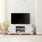 Modern Farmhouse TV Media Stand, Large Barn Inspired Home Entertainment Console, for TV Up to 70'', W1758P147681