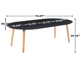 Extensible table,DINING TABLE,OFFICE TABLE,COFFEE TABLE,wood leg,MDF top,100/140/180x100x75cm,black W234P254262