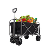 ZNTS Outdoor Garden Park Utility kids wagon portable beach trolley cart camping foldable with big wheels W321P206632