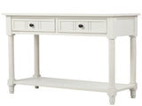 Series Console Table Traditional Design with Two Drawers and Bottom Shelf 26897015
