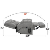 Dual Motor Heat Massage Infinite Position Up to 350 LBS Electric Power Lift Recliners with W3224P288433