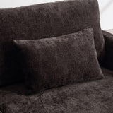 COOLMORE Mid Century Modern chenille Fabric Loveseat sofa, 2-Seat Upholstered Loveseat Sofa Modern W395P151900