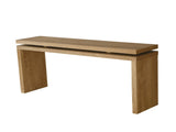 60'' Antique Brown Farmhouse Console Table - Retro Wooden Entryway Table with Double Board W1445P317058