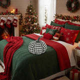 2PCS Set Christmas Pumpkin Decoration 7x7x6.7" Fabric Black & White Plaid Pumpkins, Perfect for 66644802