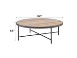 Bage Weathered Gray Oak & Metal Finish Coffee Table B2726P281462