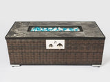 Outdoor Fire Table Propane Fire Pit Rattan gas fire table, gas fire table with tile tabletop 12282239