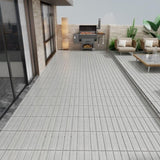 Patio Floor Tiles Pack of 22 WPC Wood-Plastic Composite Patio Deck Tiles DIY Interlocking Decking W206P201286