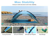 Beach Tent Sun Shelter UPF50 UV Protection, 6.9x6.9ft Beach Canopy Tent for 4-6 Adults, Portable 39762676