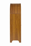 Hand-Carved Arched, Solid Wood Storage with Open Shelf & 2 Doors, Tall Narrow Accent W3123P485765