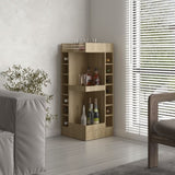 Lyman 46" Tall 3-Tier Corner Bar Cabinet with Fourteen Wine Bottle Cubbies, Living Room, Liquor B200P253732